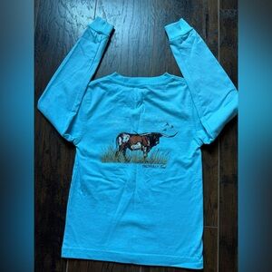 Properly Tied Powder Blue Longhorn Tee